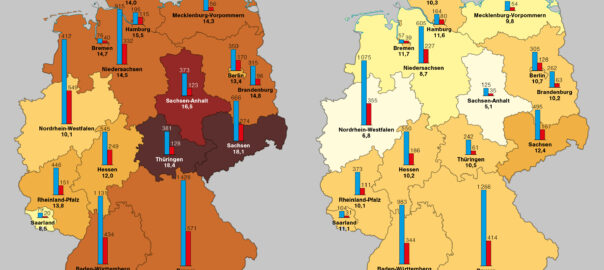 Kartenvergleich Suizide 1997 und 2007