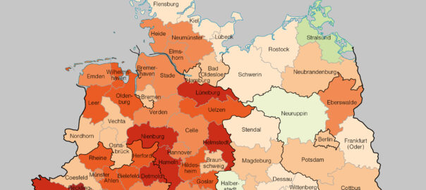 Kartenausschnitt Lehrstellensituation 2009