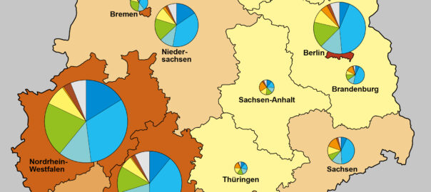 Kartenausschnitt Gewerbeanmeldungen ausländischer Personen