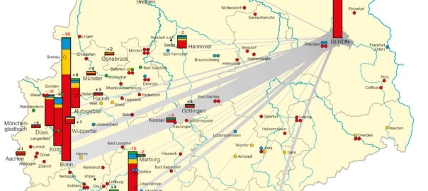 Kartenausschnitt zu Hauptsitze von Interessenverbänden 2002