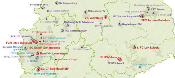 Kartenausschnitt Frauenfußball 2011/12