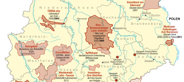 Kartenausschnitt Nationale Geoparks 2014