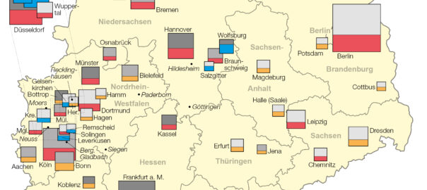 Kartenausschnitt Wirtschaftliche Spezialisierung der Großstädte