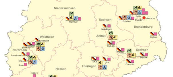 Kartenausschnitt Hochleistungssport in der Leichtathletik