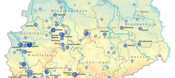 Kartenausschnitt Mineralwasserquellen 2015