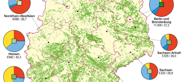 Kartenausschnitt Waldbesitz und Waldfläche