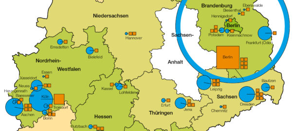Kartenausschnitt Junge Unternehmen und Wagniskapital 2015