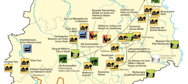 Kartenausschnitt UNESCO-Welterbe