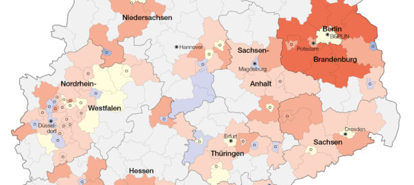 Kartenausschnitt Wanderungssalden 2020